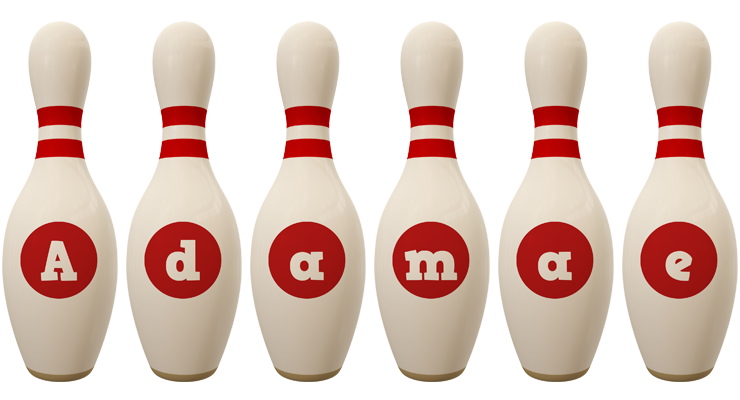 Adamae bowling-pin logo
