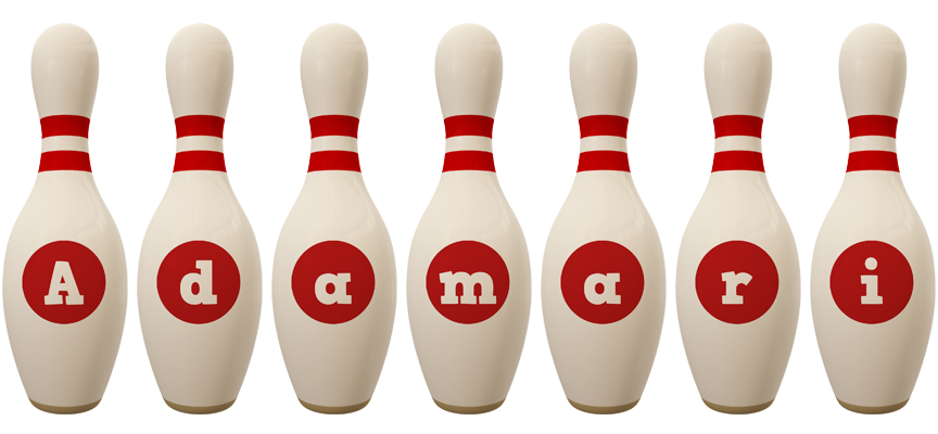 Adamari bowling-pin logo