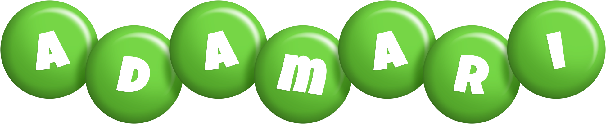 Adamari candy-green logo