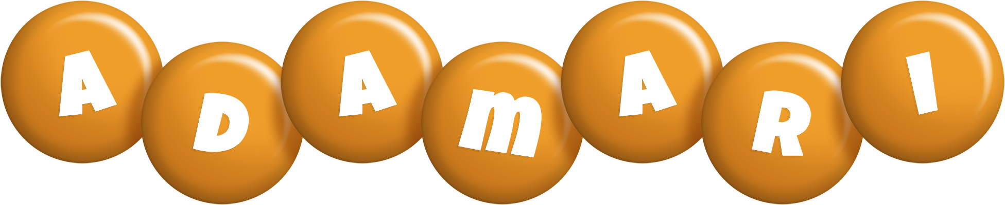Adamari candy-orange logo