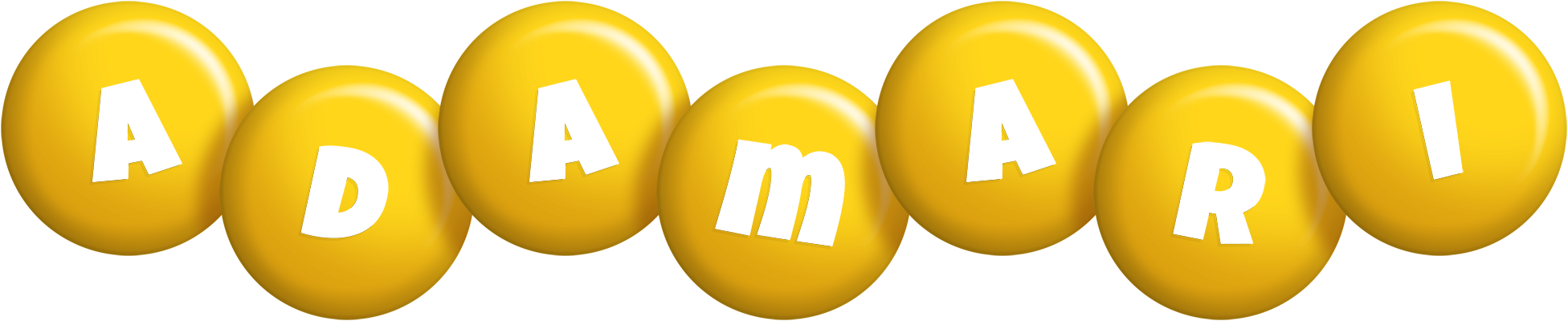 Adamari candy-yellow logo