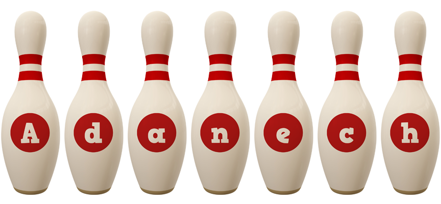 Adanech bowling-pin logo