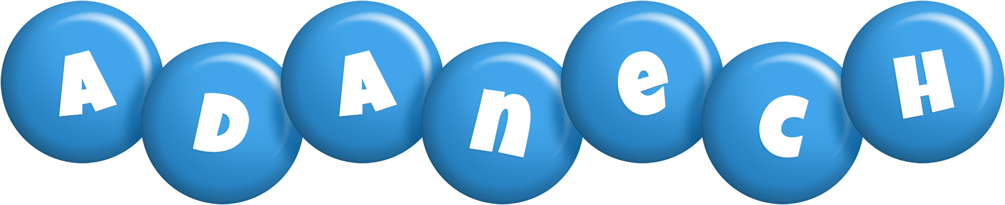 Adanech candy-blue logo