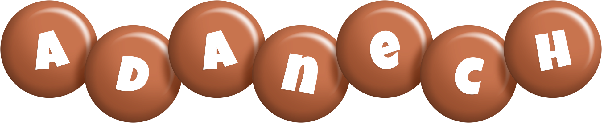 Adanech candy-brown logo