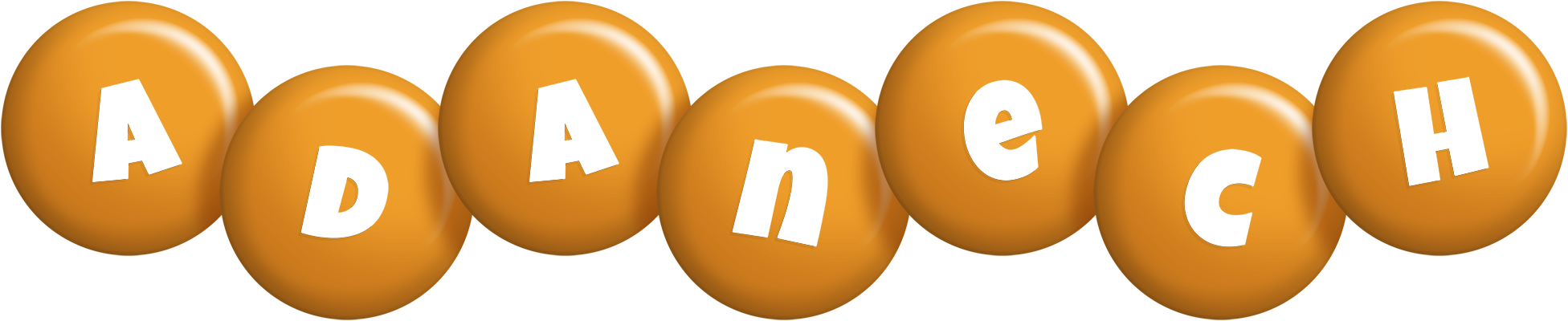 Adanech candy-orange logo