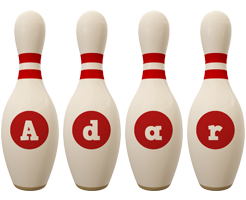 Adar bowling-pin logo