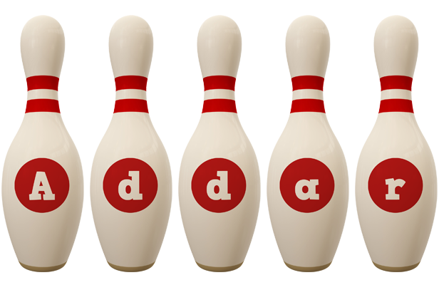 Addar bowling-pin logo