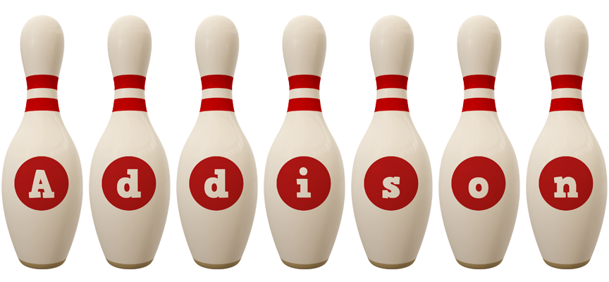 Addison bowling-pin logo