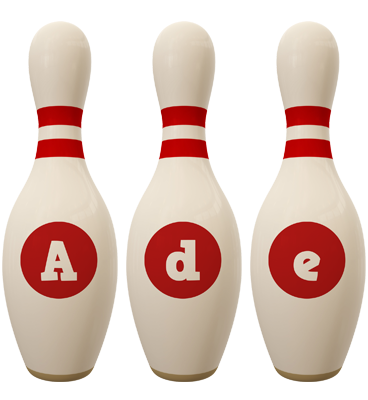 Ade bowling-pin logo