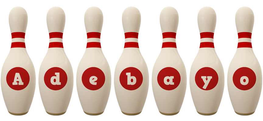 Adebayo bowling-pin logo