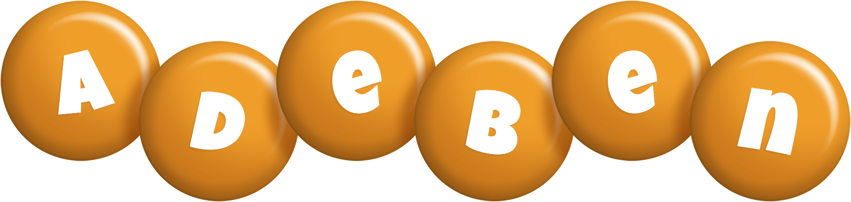 Adeben candy-orange logo