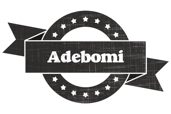 Adebomi grunge logo