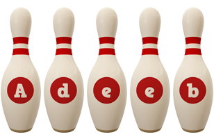 Adeeb bowling-pin logo