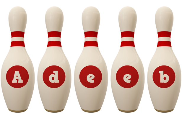 Adeeb bowling-pin logo