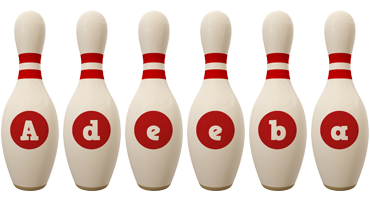 Adeeba bowling-pin logo