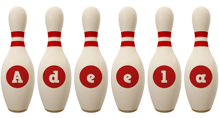 Adeela bowling-pin logo