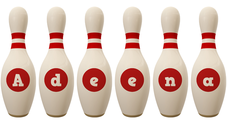 Adeena bowling-pin logo