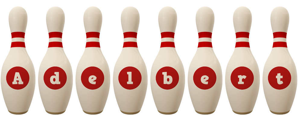 Adelbert bowling-pin logo