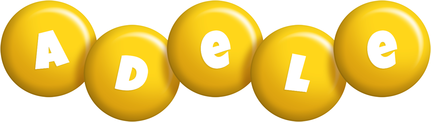 Adele candy-yellow logo