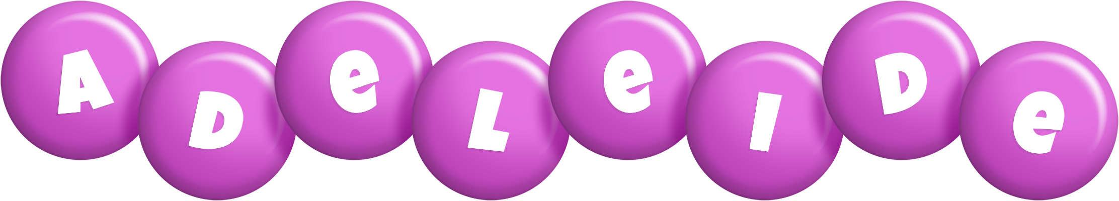 Adeleide candy-purple logo