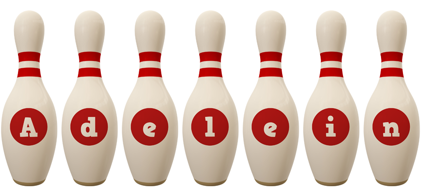 Adelein bowling-pin logo