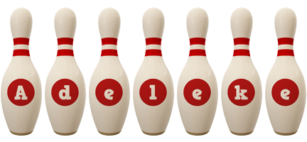 Adeleke bowling-pin logo