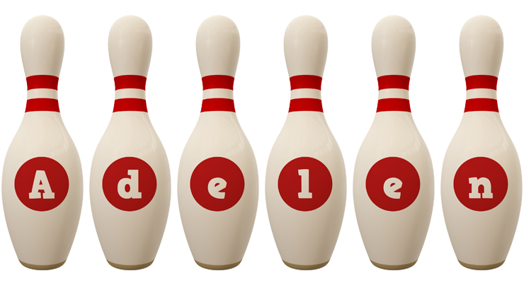 Adelen bowling-pin logo
