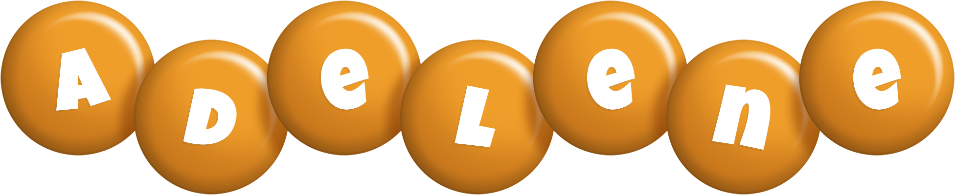 Adelene candy-orange logo