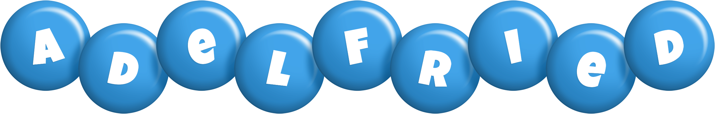 Adelfried candy-blue logo