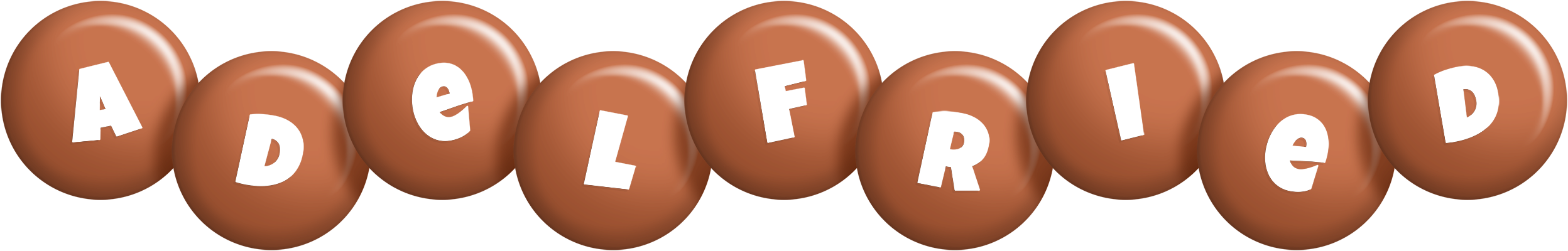 Adelfried candy-brown logo
