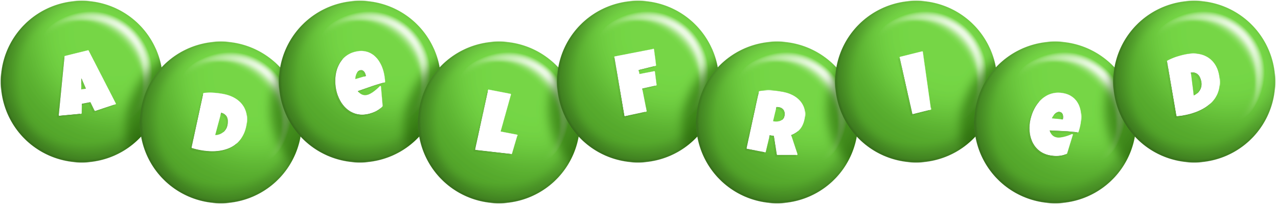 Adelfried candy-green logo