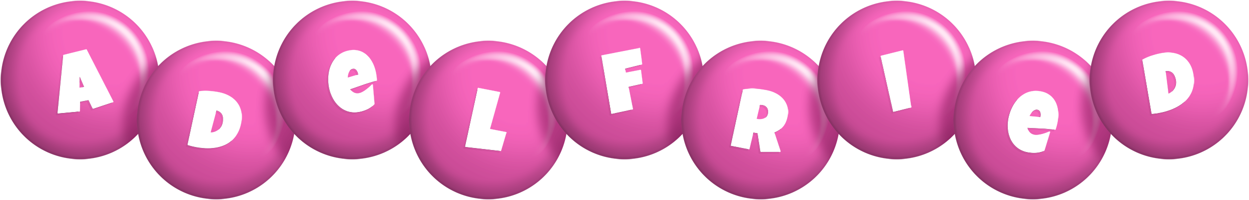 Adelfried candy-pink logo