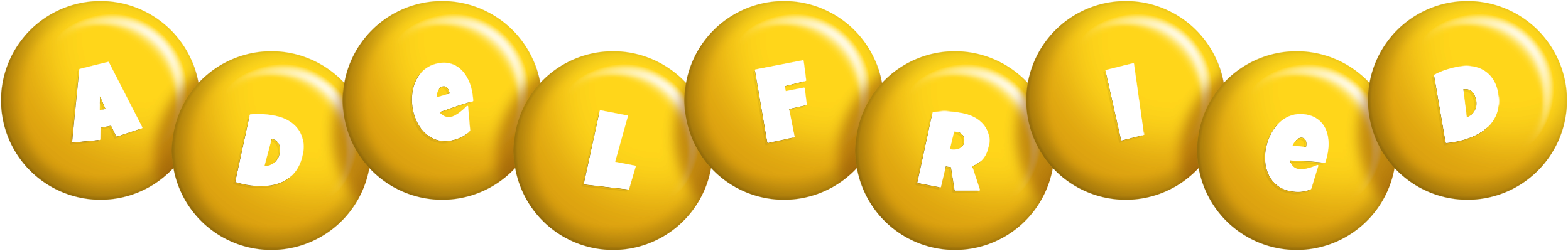 Adelfried candy-yellow logo