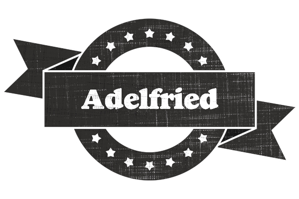 Adelfried grunge logo