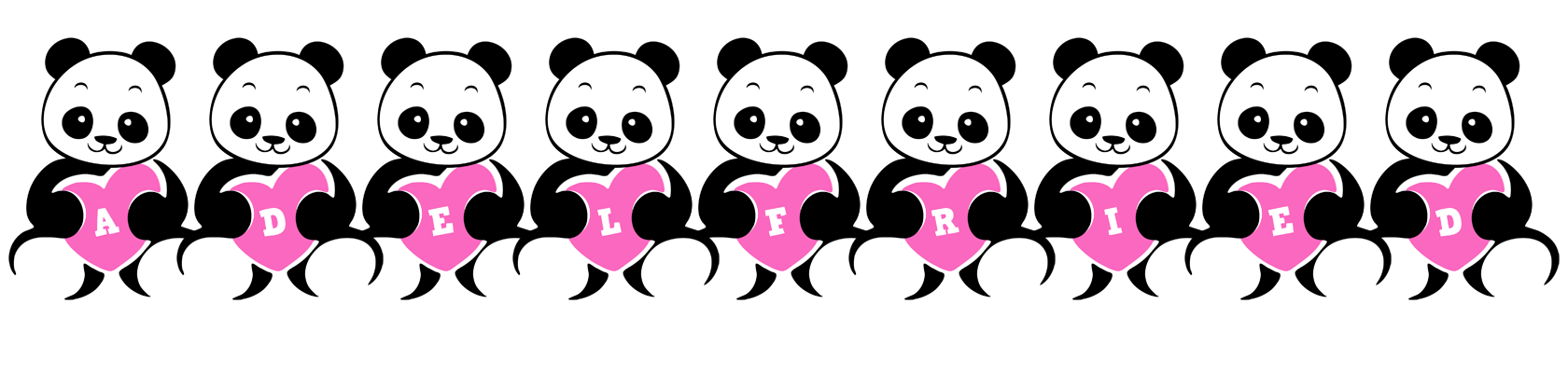 Adelfried love-panda logo