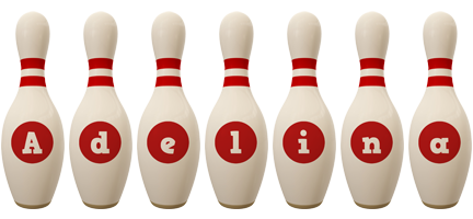 Adelina bowling-pin logo