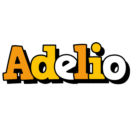 Adelio cartoon logo