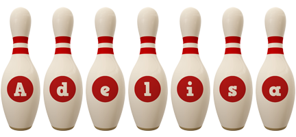 Adelisa bowling-pin logo