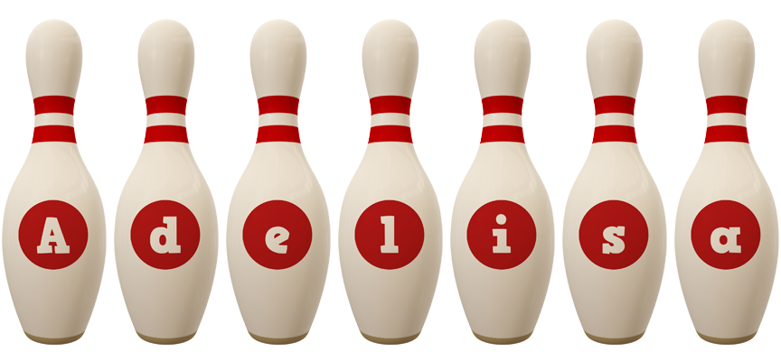Adelisa bowling-pin logo