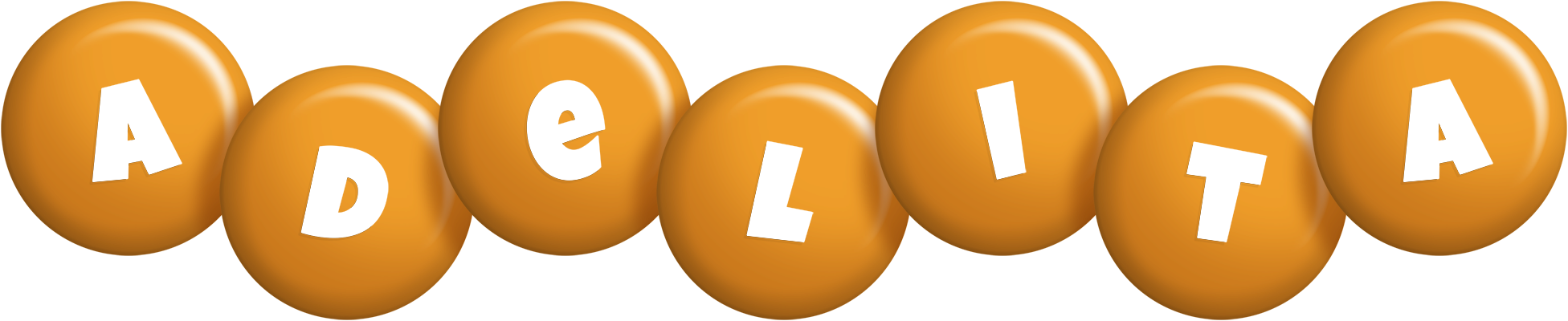 Adelita candy-orange logo