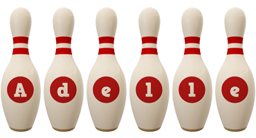 Adelle bowling-pin logo