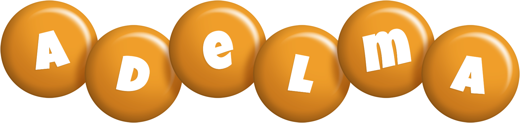 Adelma candy-orange logo