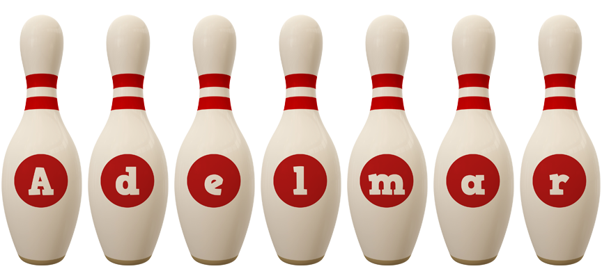 Adelmar bowling-pin logo
