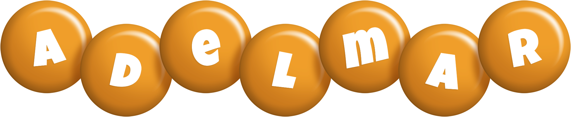 Adelmar candy-orange logo
