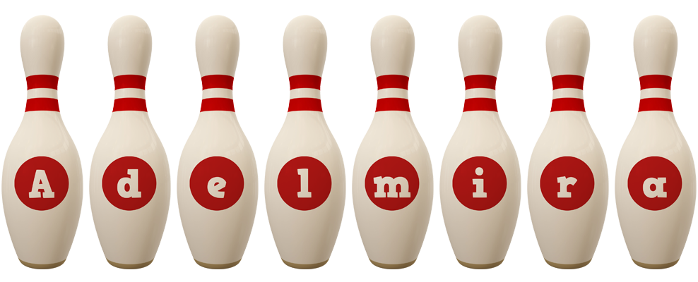 Adelmira bowling-pin logo