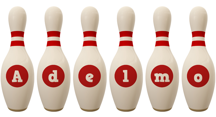 Adelmo bowling-pin logo