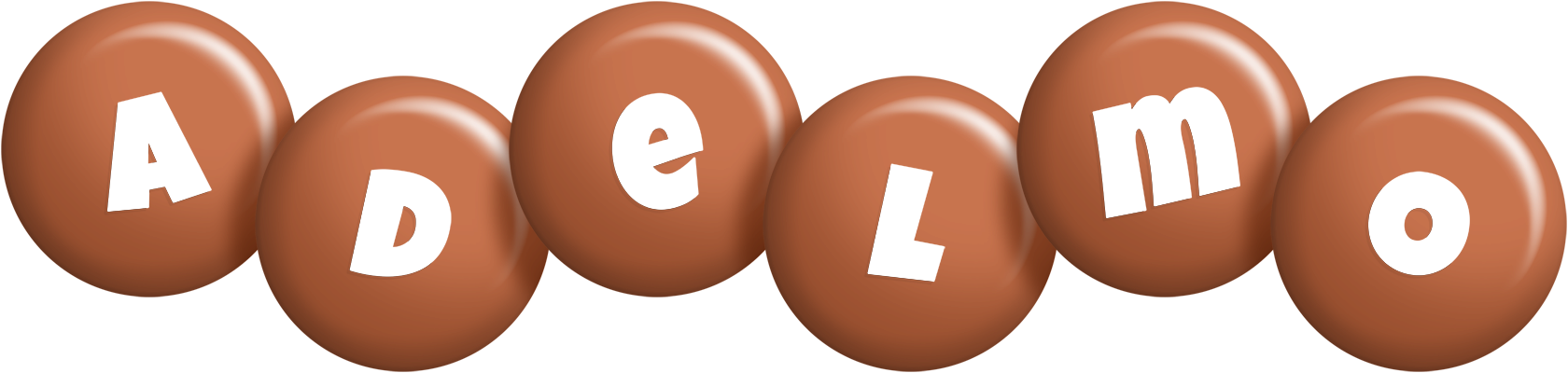 Adelmo candy-brown logo