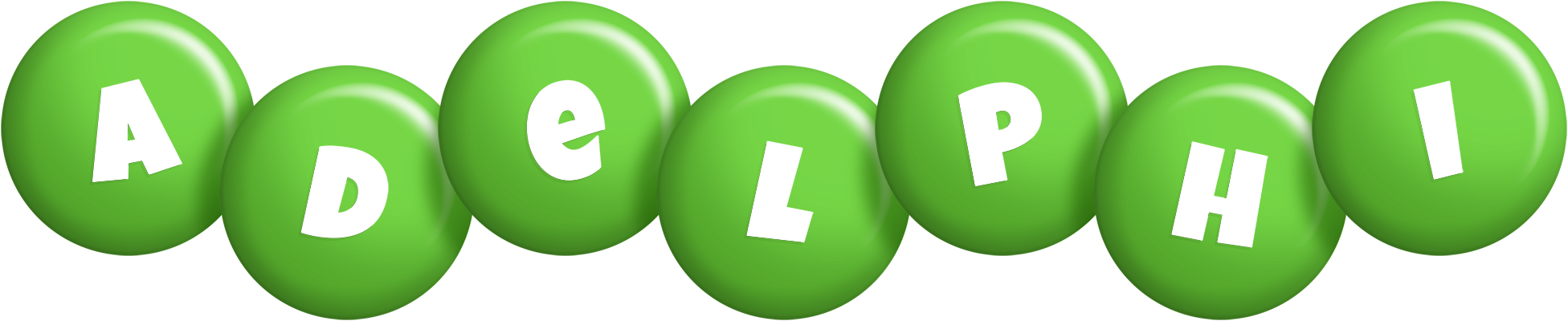 Adelphi candy-green logo