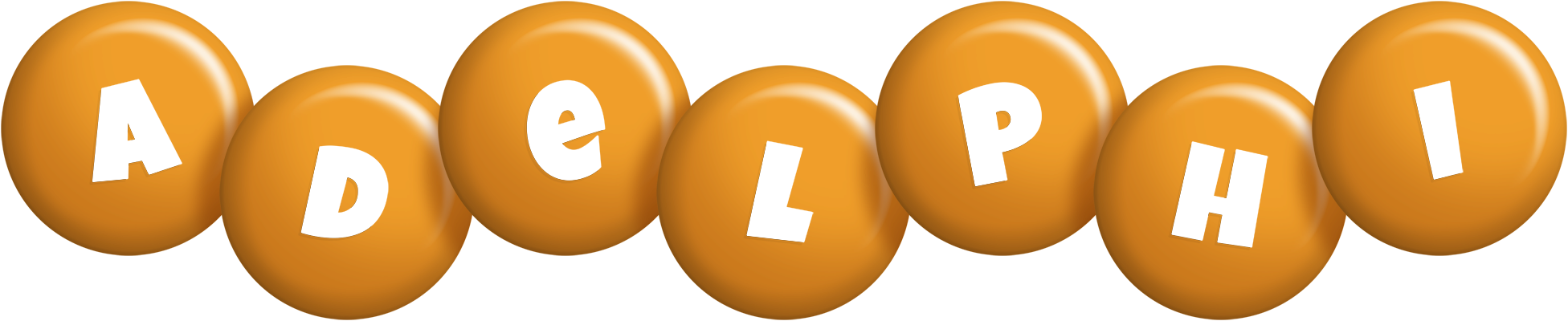 Adelphi candy-orange logo