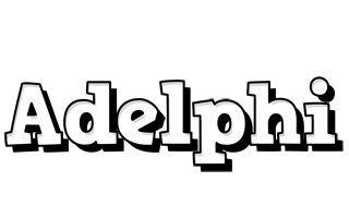 Adelphi snowing logo